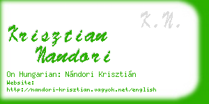 krisztian nandori business card