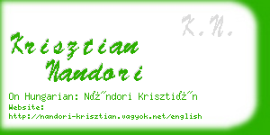 krisztian nandori business card